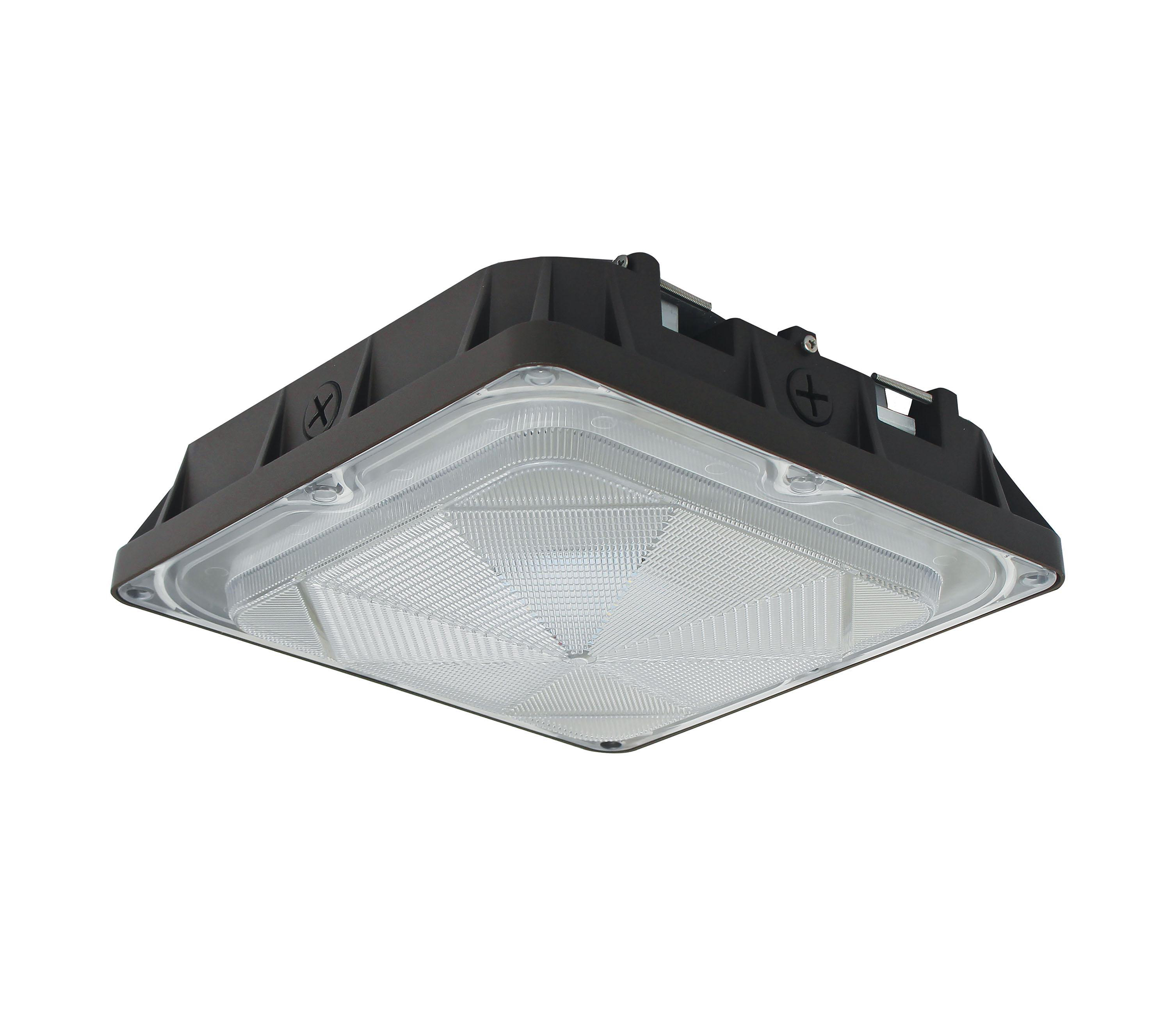 Product image for RAB SQJ-LED45-B-4K-BRZ-DIM FIXTURE LED CANOPY LIGHT SQUARE 45W 4K 120V/ 277V BRONZE DIMMABLE