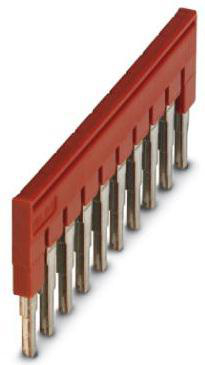 Product image for PHOENIX 3030271 CONNECTOR BRIDGE 10POS PLUG FBS10-6 RD