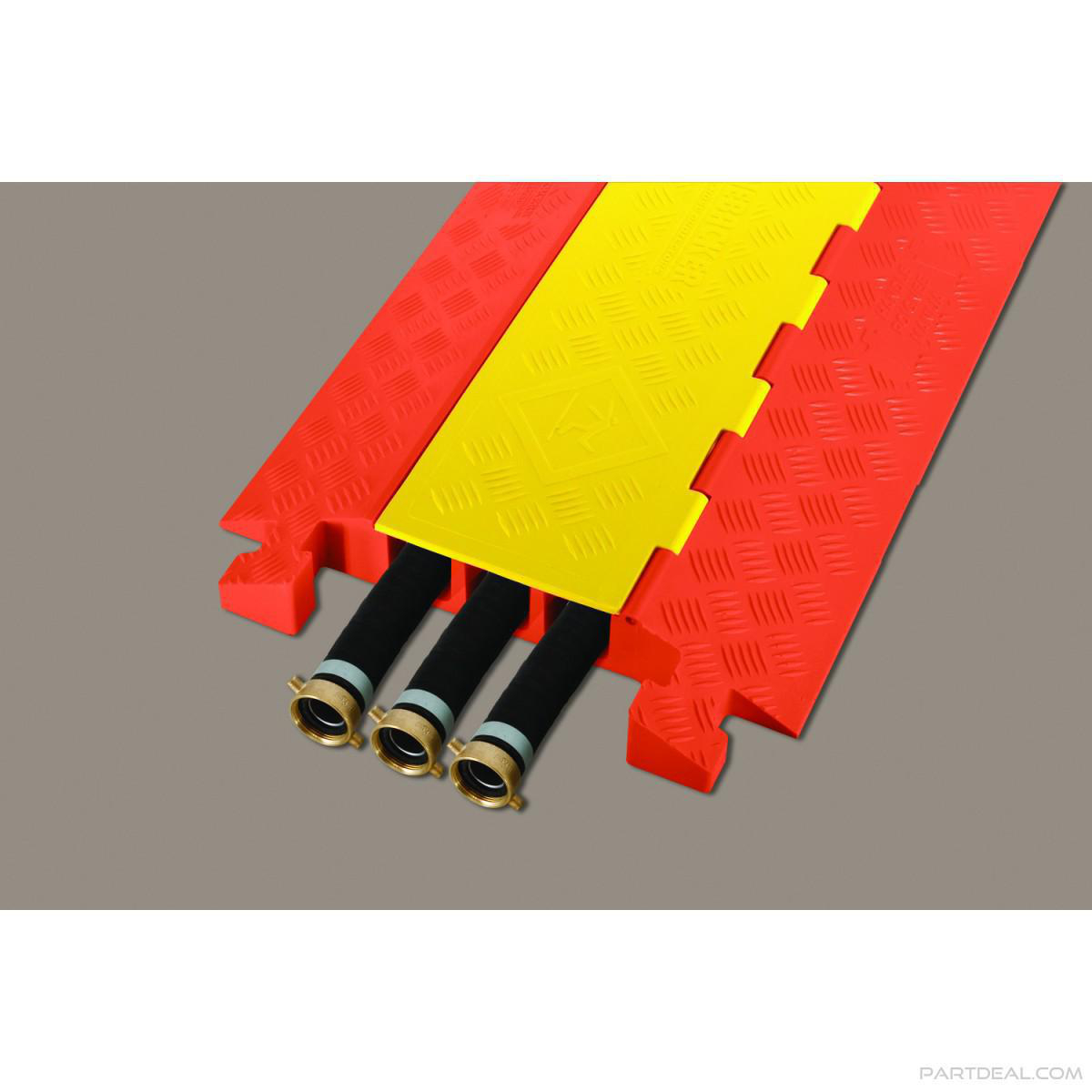 CHECKERS CP3X225-Y/O Linebacker® Cable Protector 3 Channels 36 in L x 20 in  W x 3.05 in H UV Stabilized Polyurethane Orange/Yellow