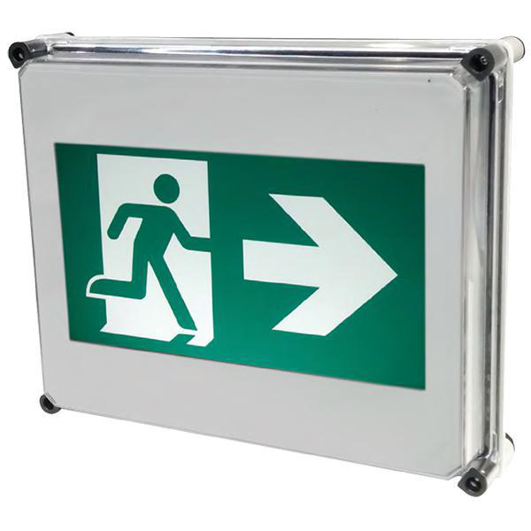 Product image for Sign fixture LED 120/347V single face self-powered wall mount grey