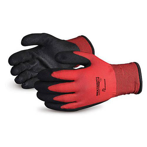 SUPERG SNTAPVC/XL GLOVE PALM COATED BLACK PVC ON RED SEAMLESS NYLON XLP