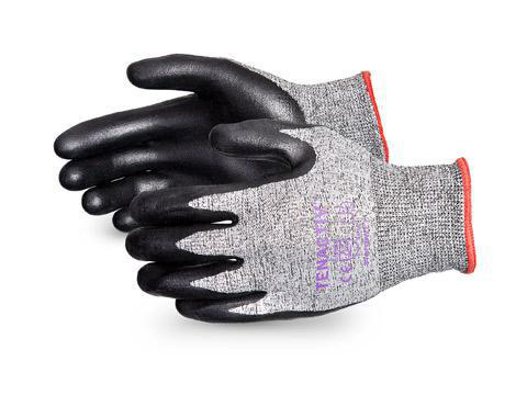 Fleece Lined A3 Cut Resistant Buffalo Leather Driver Winter Work Glove with  Rib Knit Cuff