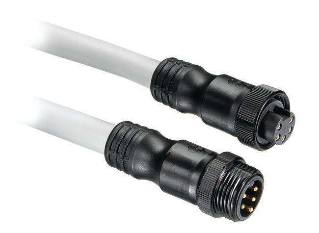 Product image for Patchcord thick 5pin mini straight female/male PVC grey 8m