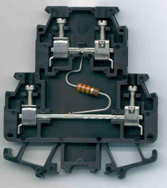 Product image for Block terminal resistor 10MO black