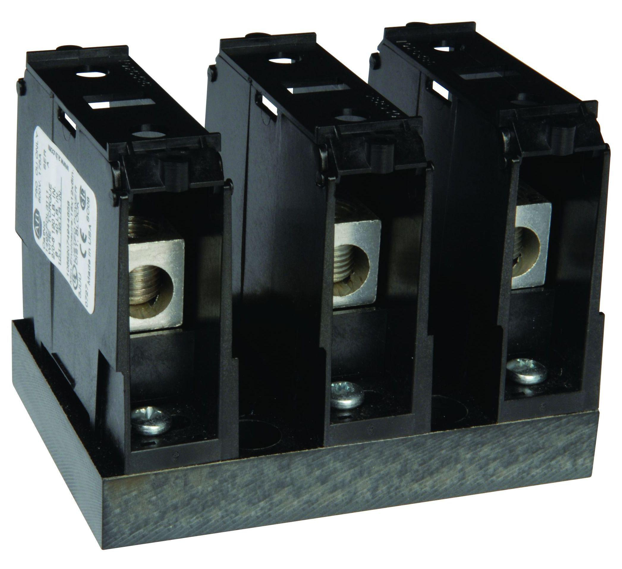 Product image for Block power distribution feed-spacing 3-pole 1-opening 2/0-14AWG 175A