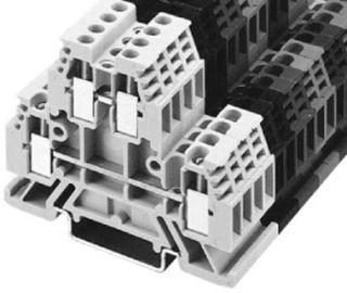 Product image for Block terminal IEC 2-circuit feed-through 10-22AWG grey