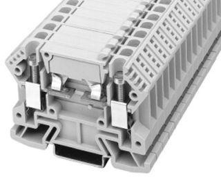Product image for Block terminal IEC knife disconnect feed-through 10-22AWG grey