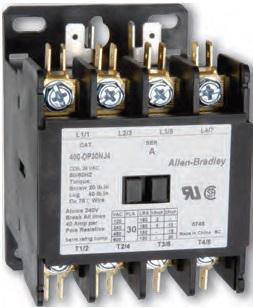 Product image for Contactor definite purpose 4-pole 20/25A 480VAC