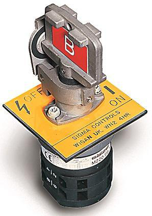 Product image for Switch rotary key panel mount 2NO-2NC 20A OV-primary