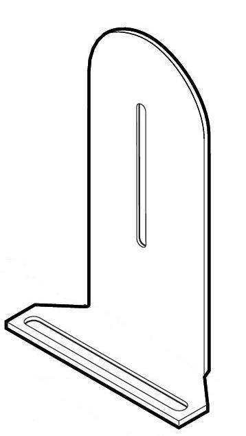 Product image for Bracket mounting reflector 2x10"