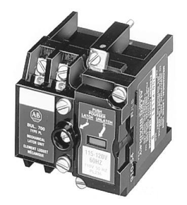 Product image for Latch unit mechanical for relay 10AMP 24VDC