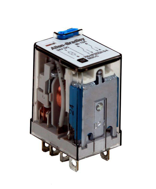 Product image for Relay square base general purpose blade DPDT 10A 24VAC