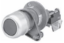 Product image for Pushbutton 2NO standard barrel flush head blue