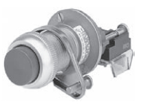 Product image for Pushbutton 1NC standard barrel extended head orange