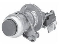 Product image for Pushbutton 2NO standard barrel extended head yellow