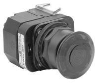 Product image for Pushbutton push-pull mushroom head momentary out & maintained center/in incandescent 120VAC/DC