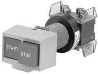 Product image for Pushbutton dual 2NO-2NC long barrel horizontal mount flush/extended green/red