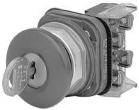 Product image for Pushbutton cylinder lock-IN dead bolt B mushroom head E104-key red