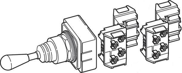 Product image for 30mm Toggle Switch 800T PB