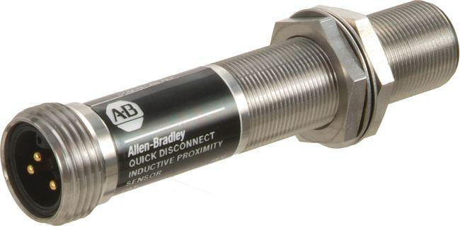 Product image for ABRA 871T-G5J18 PROXIMITY SENSOR, 2-WIRE AC, 18MM DIAMETER, SHIELDED, TUBULAR STAINLESS STEEL, 5MM SENSING DISTANCE, N.O. OUTPUT, MINI QD