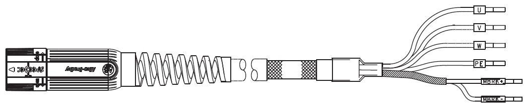 Product image for Cable power/brake continuous flex 10AWG TPE M7 orange 12m