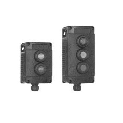 Product image for Assembled station 1 NO- 1 NC base mount with 1/2" NPT conduit hub