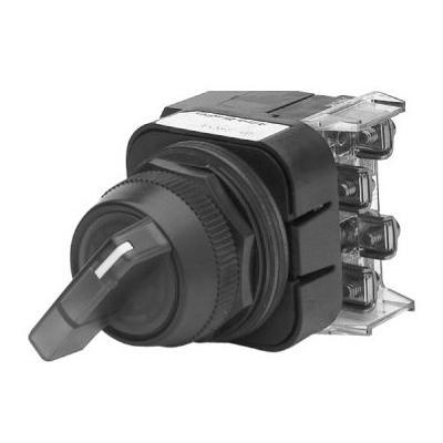 Product image for Switch selector 3-position INC maintained knob green 1NO-1NC