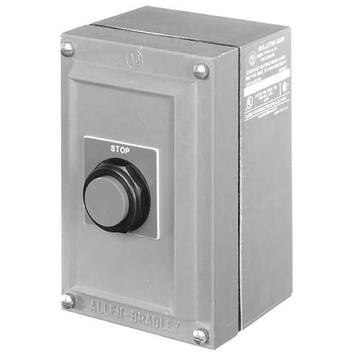 Product image for Station assembled 1 bootless rosite push button EMERGENCY STOP