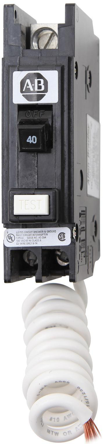 Product image for ABRA 1492-MCGAT115 BREAKER 15A GFCI 1POLE 5MA SENSITIVITY
