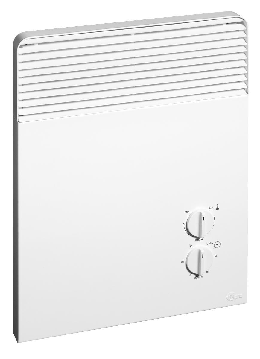 Product image for Fan Heater Bathroom 1kW w/Timer 2kW 240V White