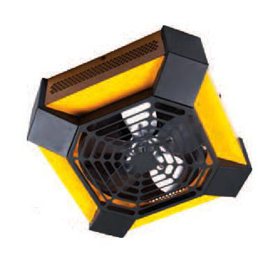 Product image for Heater fan force 4kW 240V 13-3/16x13-3/16in ylw