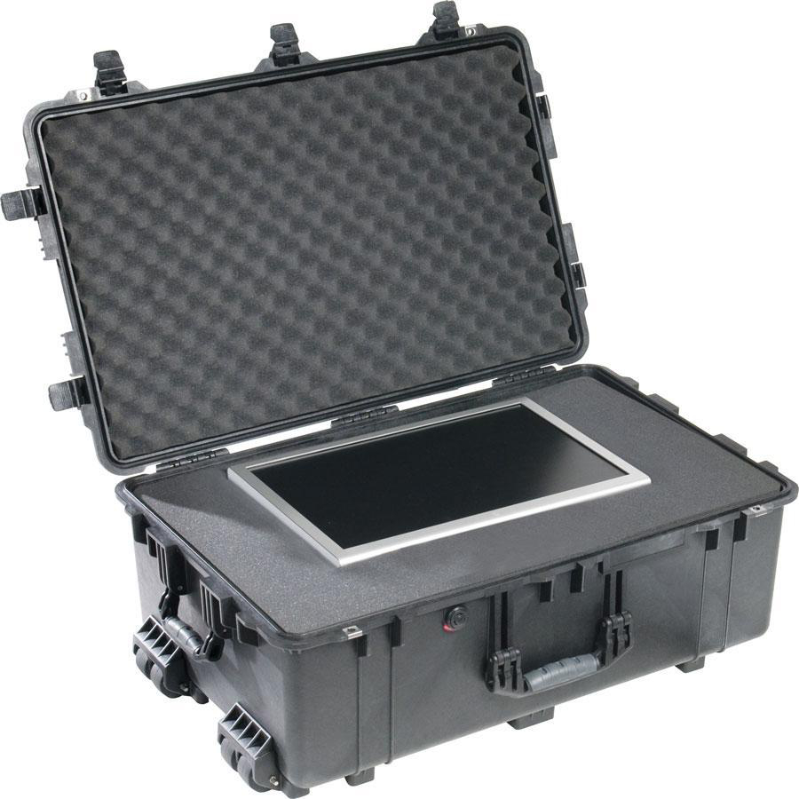 Product image for Case w/foam and wheels black 31.59x20.47x12.45"
