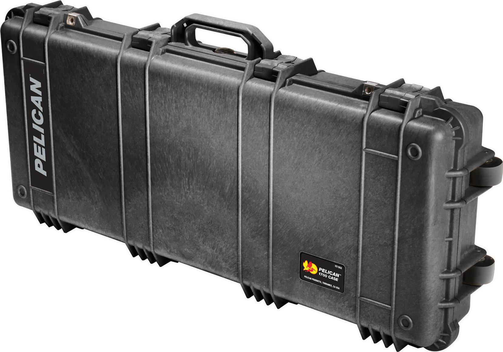 Product image for Case long w/foam and wheels black 38.12x16x6.12"