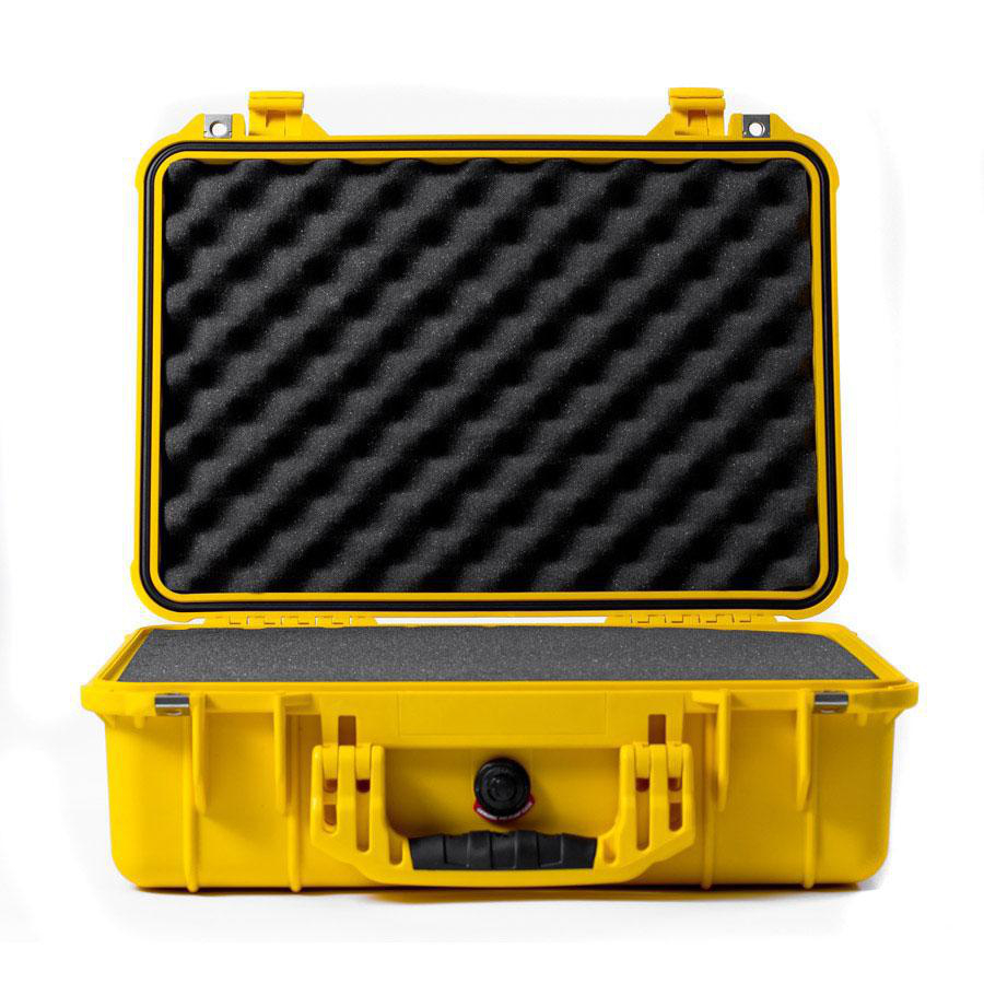 Product image for Case crush/dust proof w/foam yellow 18.5x14.06x6.93"