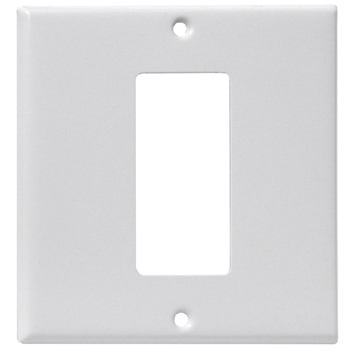 Product image for Plate conversion chrome GFCI to razor plug white