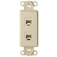 Product image for Insert 2-port 6-conductor connector ivory