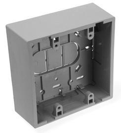 Product image for Box standard back 2-gang surface mount grey