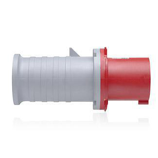 Product image for Plug pin & sleeve splashproof 63A 415V valox 357 red