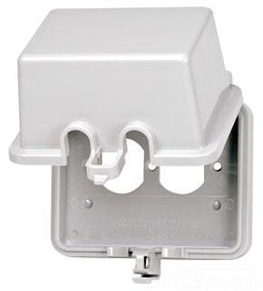 Product image for Cover weather-resistant 1g duplex thrmplst grey