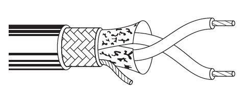 Product image for BELDEN 3107A CUTS WIRE #22G 2PR 4C SHIELDED TWISTED PAIR UV RESISTANT 1000FT PER ROLL