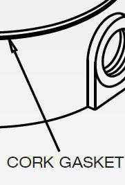Product image for Gasket 1/8" thick cork f/VXJ