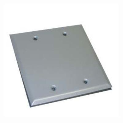 Product image for Cover plate stamped aluminium 2 gang
