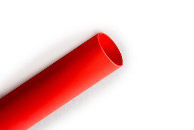 Product image for Heat-shrink tubing 2:1 polyolefin red 3/4x48in