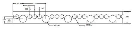 Product image for Neutral bar aluminium 120 outlet 6-14AWG 3.25ft