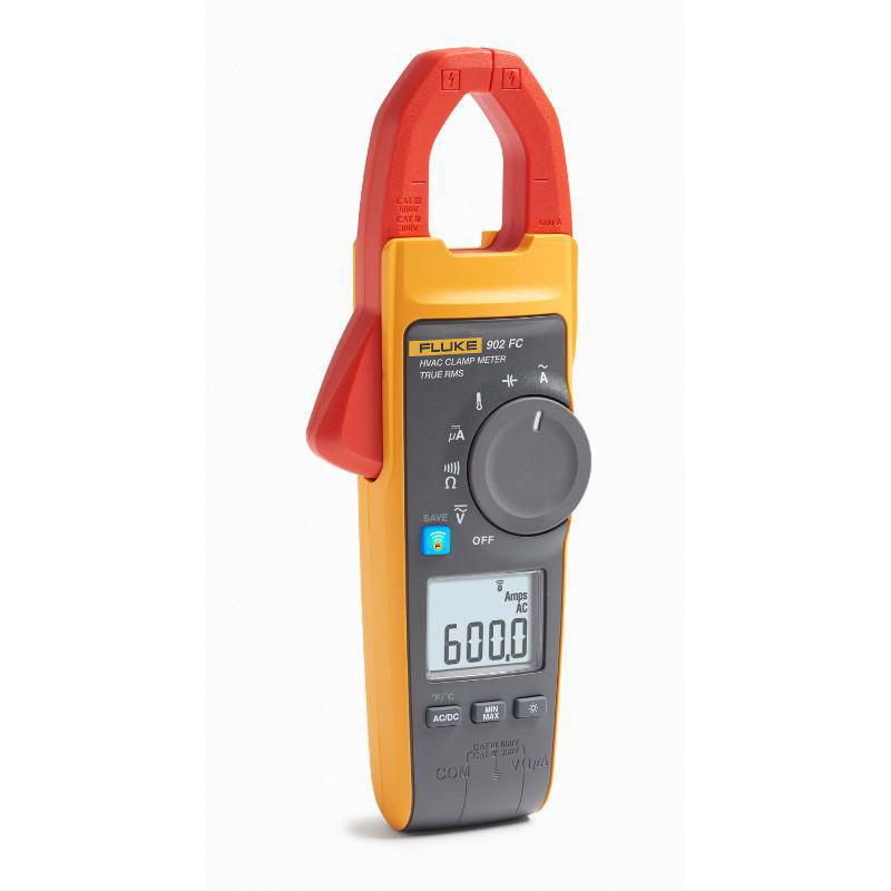 Product image for FLUKE 902-FC METER CLAMP TRUE RMS HVAC CAT II 600V