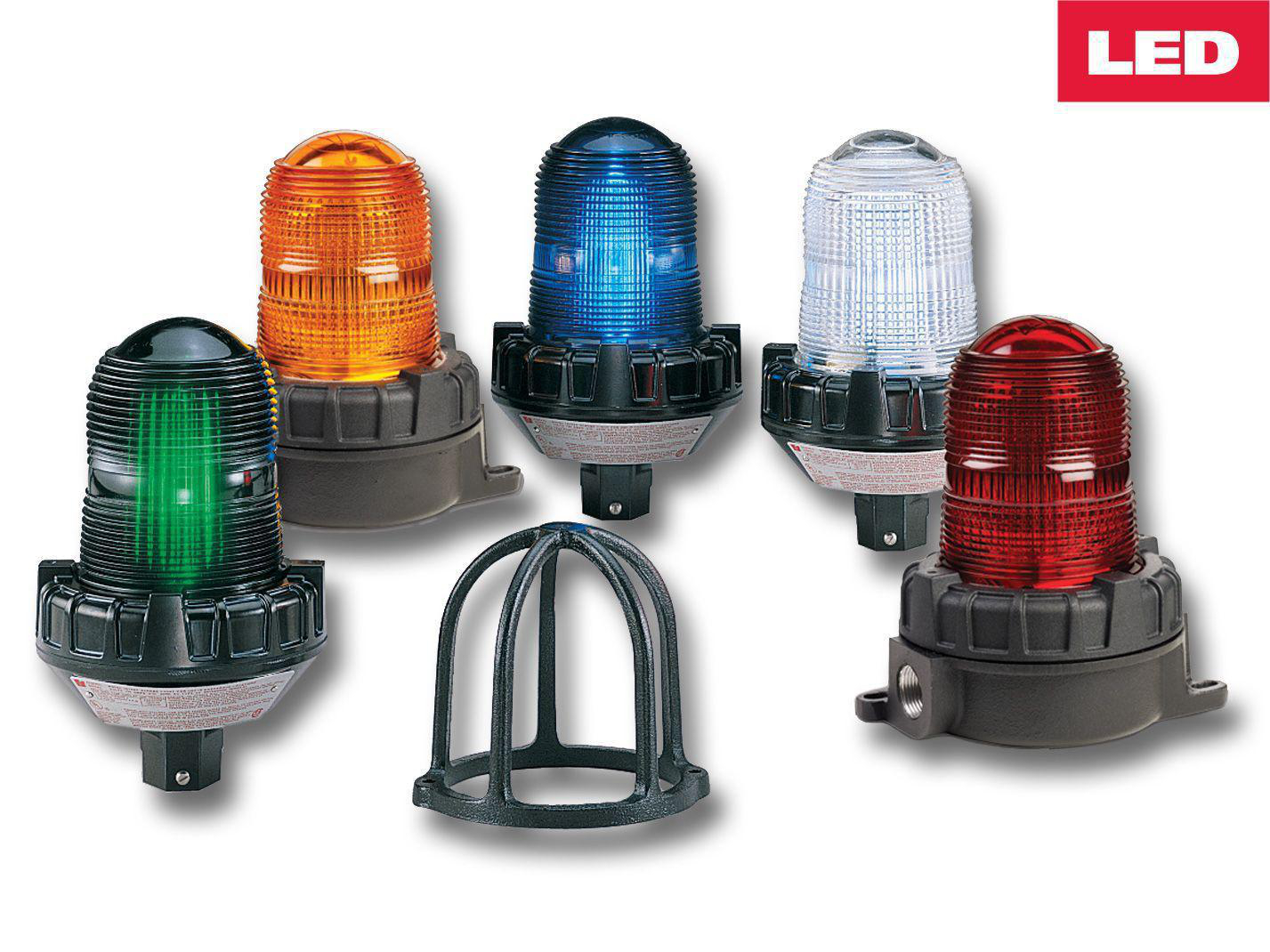 Product image for Light LED flashing warning pipe mount 24VDC red