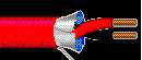 Product image for Cable shielded 2conductor 16AWG copper 300V red 1000'