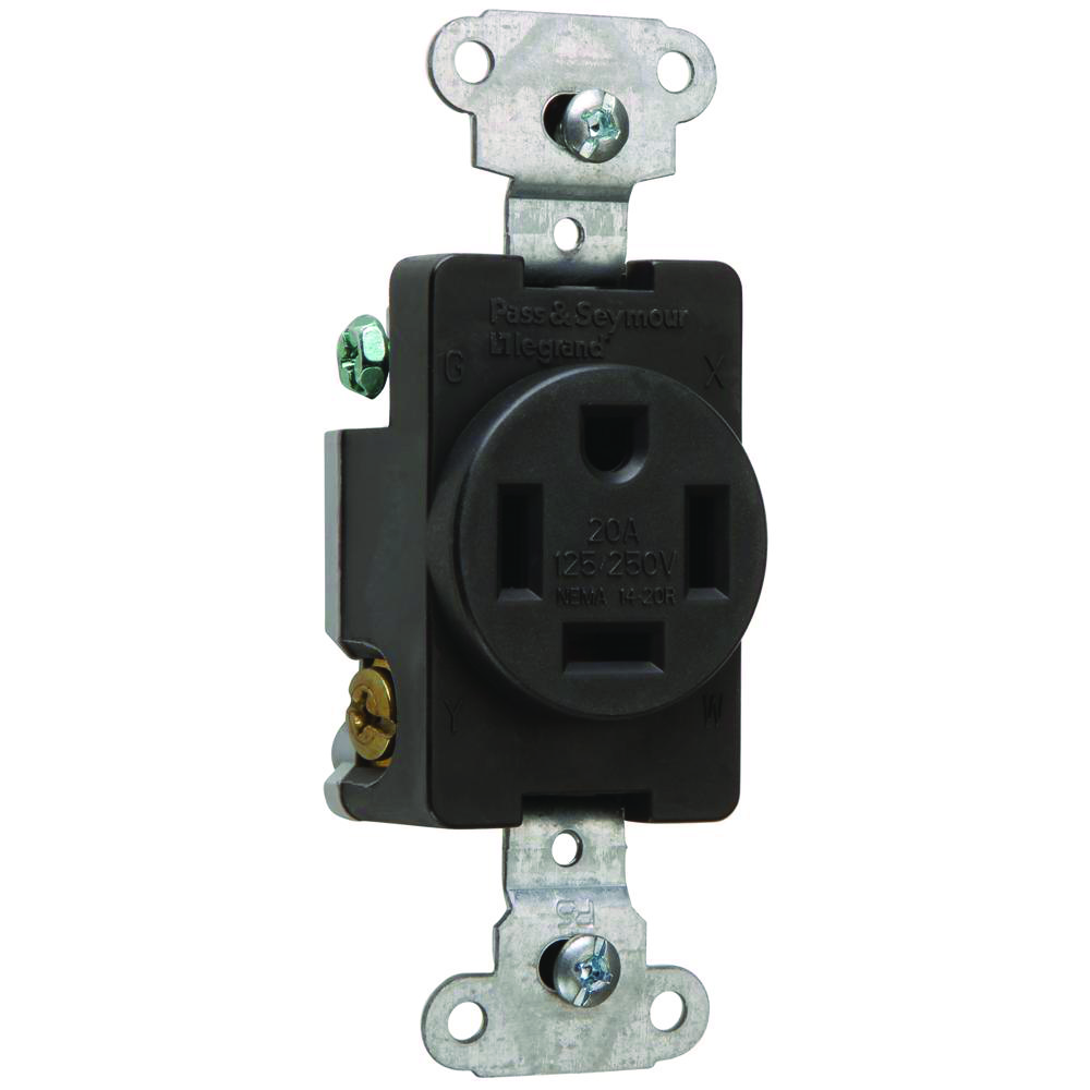 Product image for Receptacle straight 3P4W 125V 20A NEMA 14-20