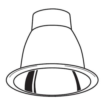Product image for 5IN Coned Trims, Clear Alzak, White Trim Ring