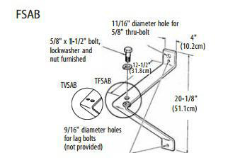 Product image for Wall bracket steel dark bronze